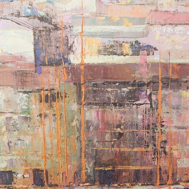 Otto Stawi, View of Marseille, 1980, Oil on Canvas, in Flawless conditions. Designed 1980 to 1989 This piece has an...