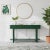 Faux Bamboo Console Table in Jade Green For Sale - Image 9 of 11