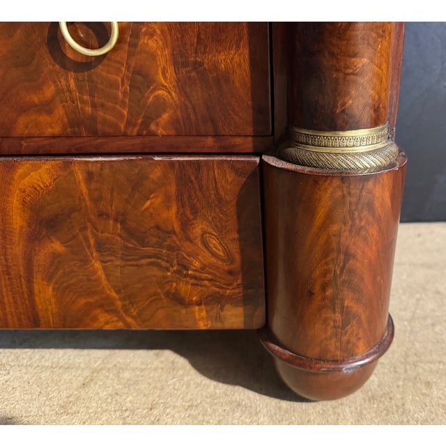 Tall Empire French Chest of Drawers, 1830s For Sale - Image 4 of 18