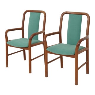 Bentwood Teak Chairs, 1970s - A Pair For Sale