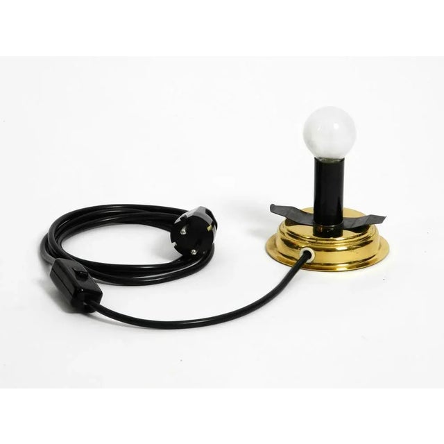 Gold Mid-Century Czech Glass Table Lamp For Sale - Image 8 of 12