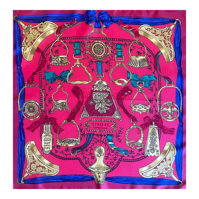 Hermès Silk Scarf « Étriers » 1964 For Sale