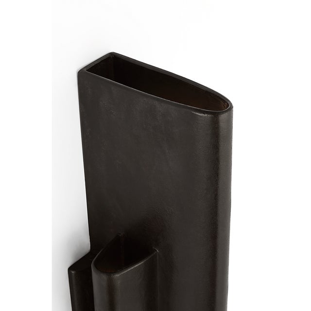 Visual Comfort Kelly Wearstler for Visual Comfort Signature Lotura 16" Intersecting Sconce in Museum Black For Sale - Image 4 of 14