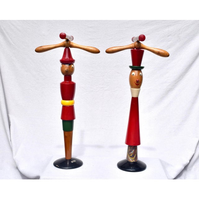 1940s Italian Folk Art Valet Stands Pinocchio & Jiminy Cricket, 1940s For Sale - Image 5 of 13