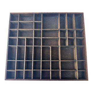 1950s Vintage Wooden Cubby Wall Hanging for Collectables Shadow Box For Sale