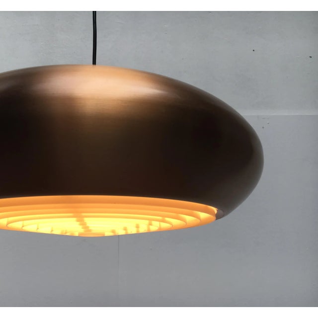 Mid-Century German Copper Pendant Lamp from Goldkant Leuchten For Sale - Image 4 of 18
