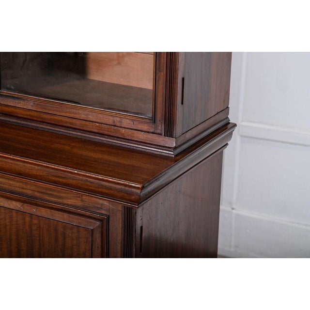 Antique English Triple Glazed Bookcase in Mahogany, 1870 For Sale - Image 12 of 18