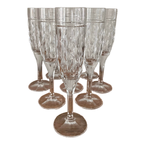 Ralph Lauren Crystal Fluted Champagne Glasses, Germany-Set of 8
