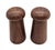 Offered is a pair of mushroom-shaped carved and lathed Teak wood salt and pepper shakers by Goodwood made in Thailand in...