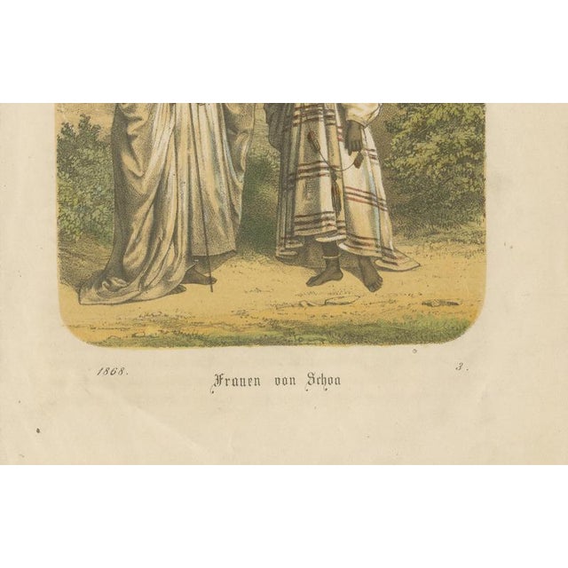 Mid 19th Century German School, Women of Shoa (Ethiopia), 1868, Paper For Sale - Image 5 of 9