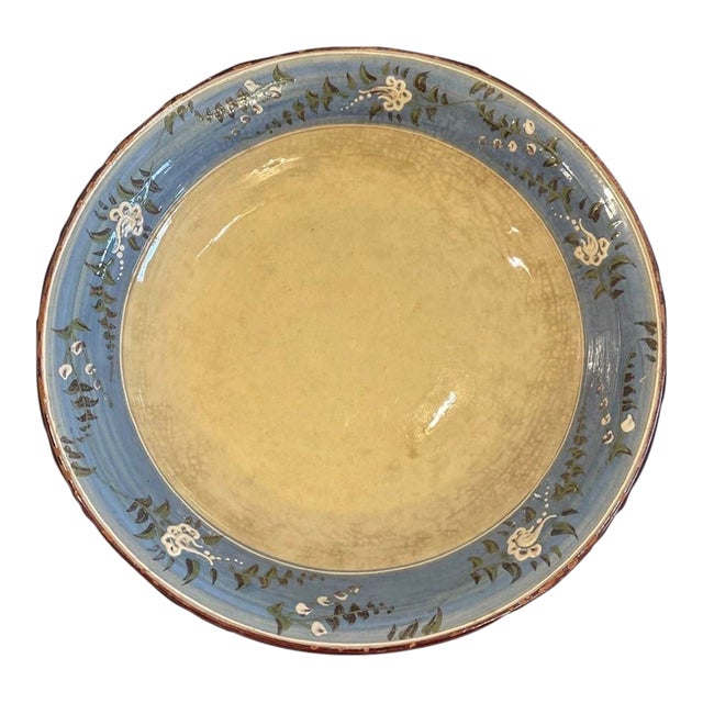 Rare Veironique Pichon Maison Uzes France Clay Bowl Hand Made Pottery 14.5” For Sale