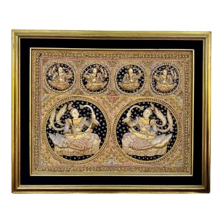 Extra Large Burmese Kalaga Framed Textile Wall Art For Sale