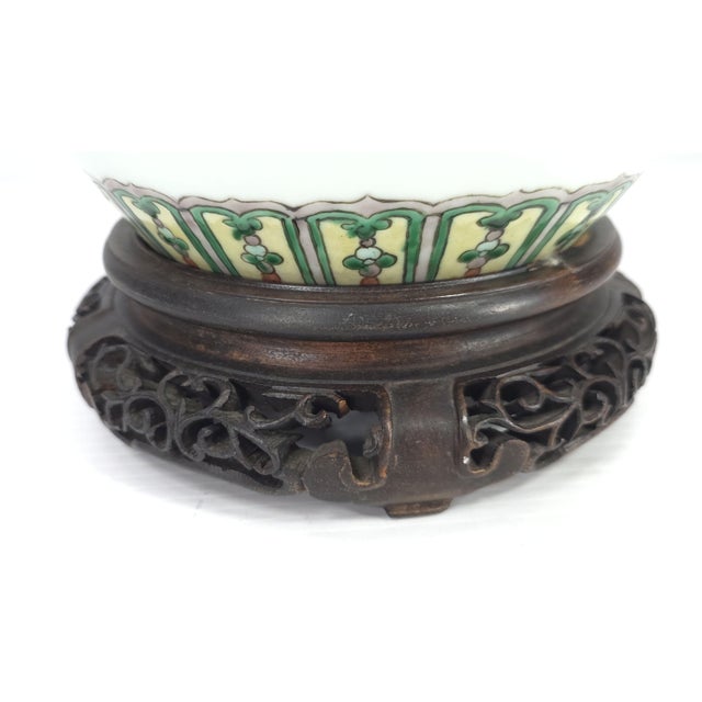 Dark Green 19th Century Chinese Famille Verte Porcelain Ginger Jar Lamp Converted to a Lamp With Hardstone Finial For Sale - Image 8 of 13