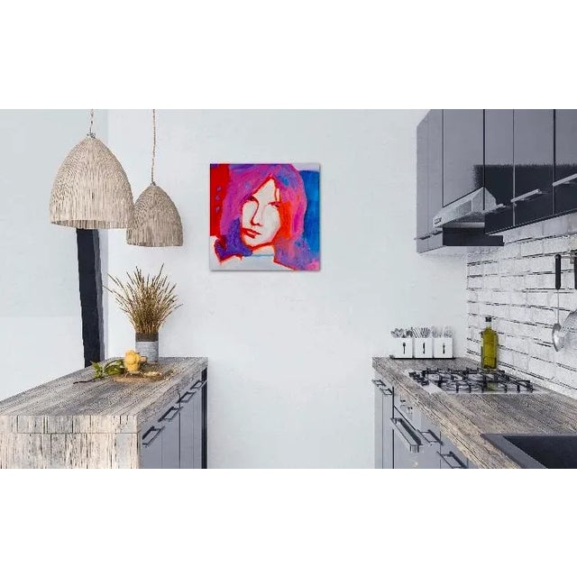 Modern Figurative Portrait in Pop Art Style – Original Oil Painting For Sale - Image 4 of 12