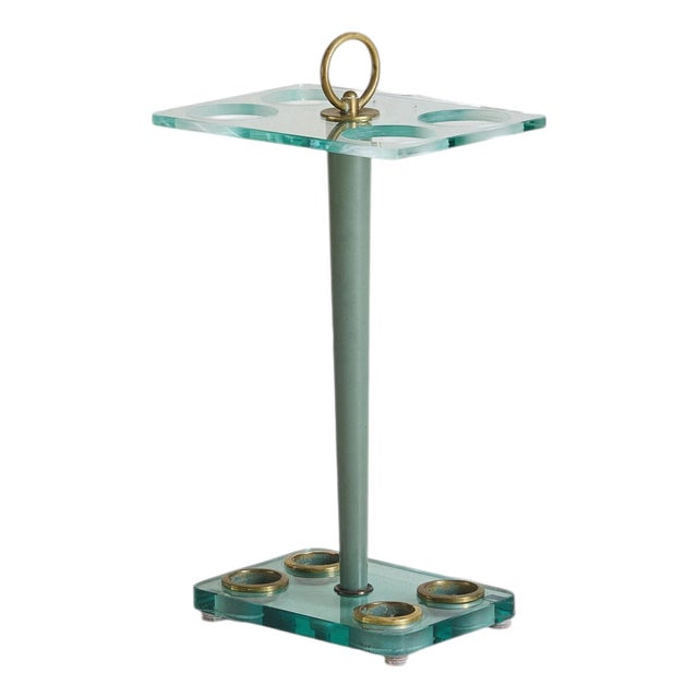 Italian Glass Umbrella Stand by Fontana Arte, 1950s For Sale