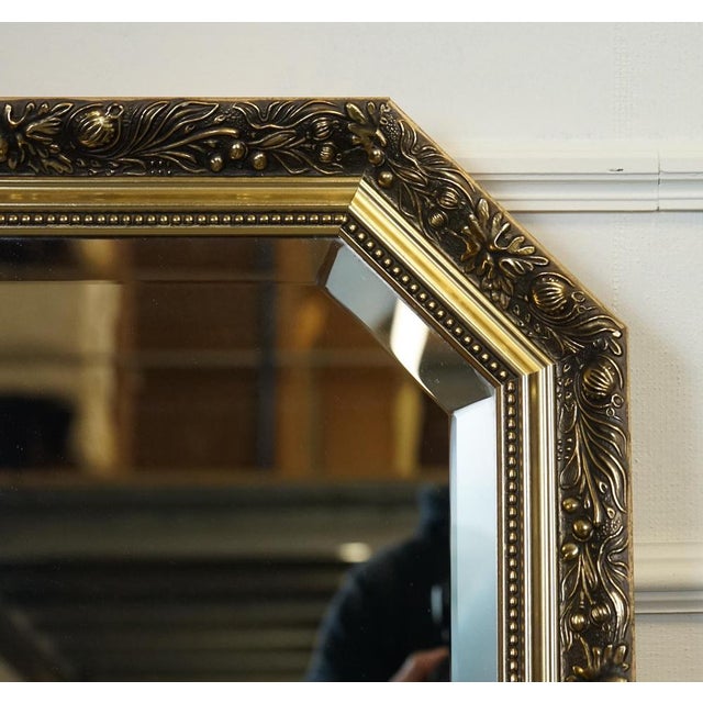 Vintage Gold Ornate Wall Mirror with Carved Details For Sale - Image 9 of 12