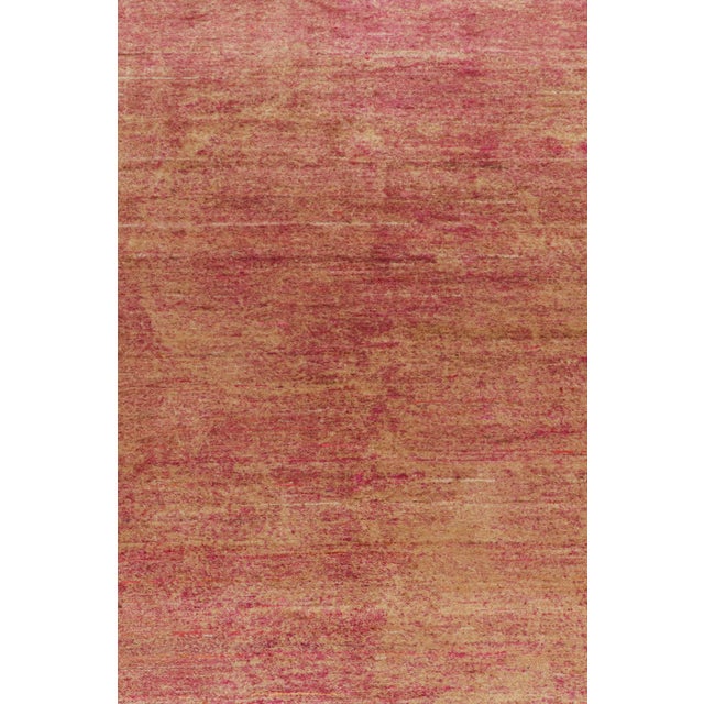 Rug & Kilim’s Oversized Contemporary Rug in Red and Gold Striations -11'x19' For Sale In New York - Image 6 of 7