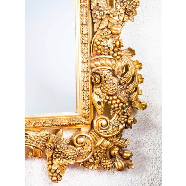 Decorative Florentine Giltwood Mirror For Sale - Image 3 of 5