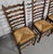 1960s Rustic Oak Farmhouse Ladderback Dining Chairs with Rush Seats, 1960s, Set of 4 For Sale - Image 5 of 18