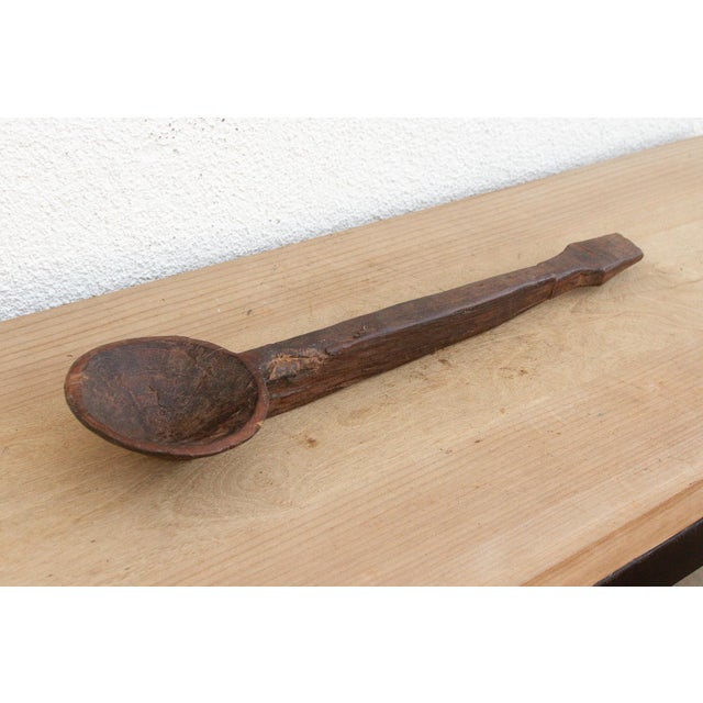 Rustic Abstract Shape Wood Ladle For Sale In Los Angeles - Image 6 of 8