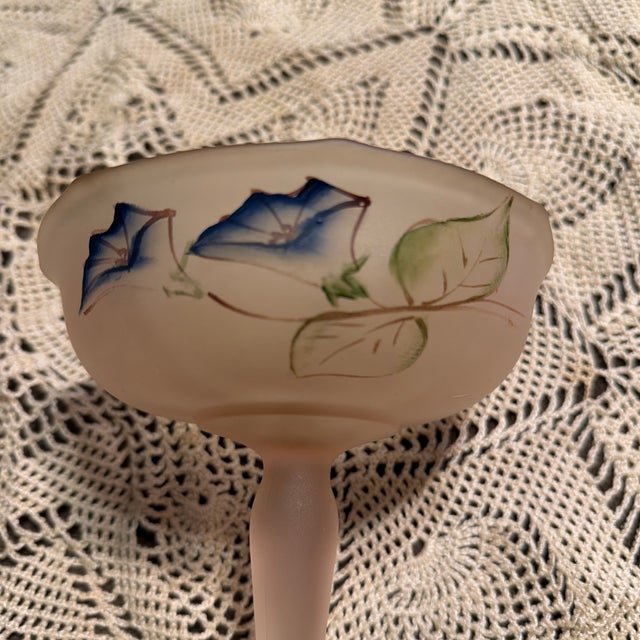 1920s Tiffin Vintage Pink Satin Glass For Sale - Image 5 of 6