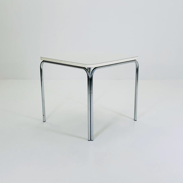 Mid-Century Bauhahus Square White ´Dining Table from Thonet, Germany, 1980s For Sale - Image 15 of 15