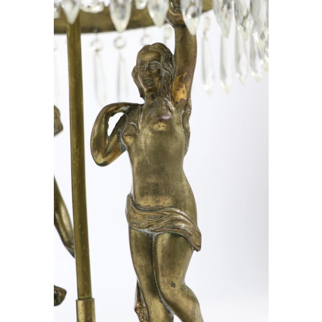 French Style Garniture Lamp With Figural Nude Motif Base For Sale - Image 11 of 12