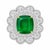 Gia Certified Zambia Cushion Emerald & Diamond Ring in 18k White Gold, Size 6.5 For Sale - Image 4 of 5