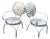 1980s Chrome-Style Chairs Attributed to Francois Carre - Set of 2 For Sale