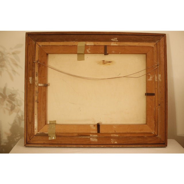 Original Landscape Oil Painting Depicting a Desert Sunset and Joshua Trees, Circa 1960s in Wood and Gold Frame For Sale - Image 17 of 17