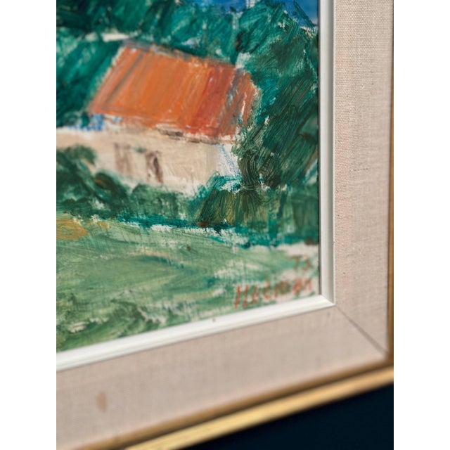 Mid-Century Modern John Hedman, Coastline, 1973, Oil on Panel For Sale - Image 3 of 18