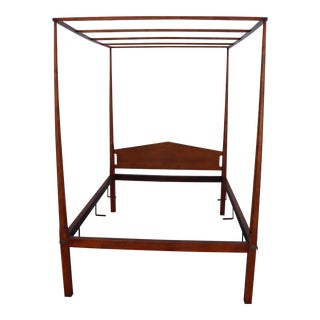 Eldred Wheeler Tiger Maple Full Canopy Poster Bed For Sale
