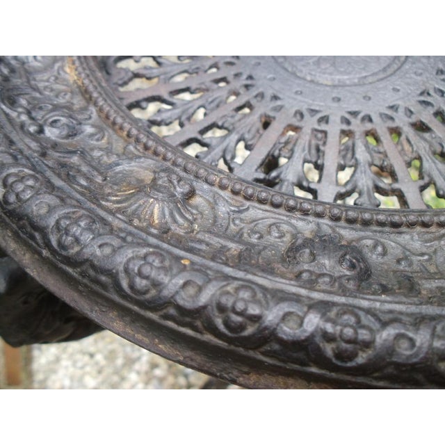 Antique Historicist Flower Stand in Cast Iron For Sale - Image 11 of 16