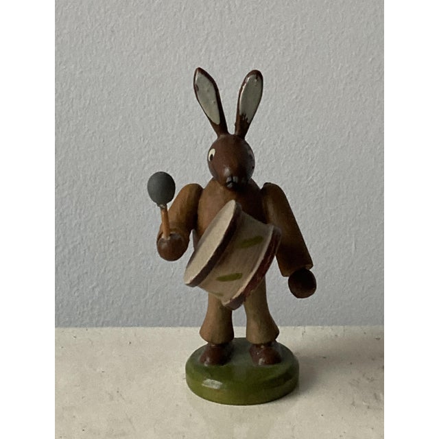 Folk Art German Wooden Rabbit Figures Playing Music, Set of 6 For Sale - Image 13 of 18
