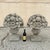 Vintage French Country Style Cast Cement Stone 26" Fruit & Flower Basket Garden Lawn Ornament - a Pair. Approx 180 lbs...