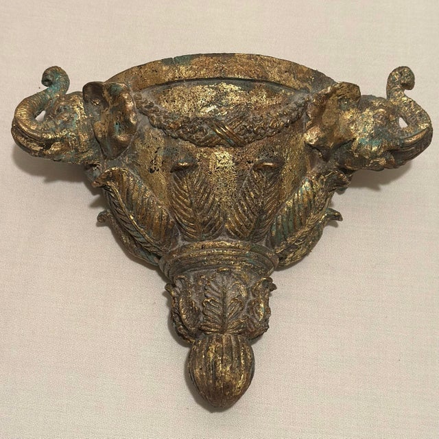 Late 20th Century Hollywood Regency Elephant Sconces Styled After Gampel-Stoll - A Pair For Sale In Mobile - Image 6 of 12