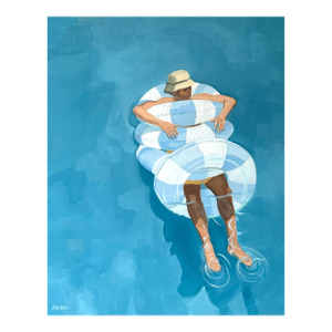 "Pool Boy" Original Modern Oil Painting, by Jennifer Hohlfelder