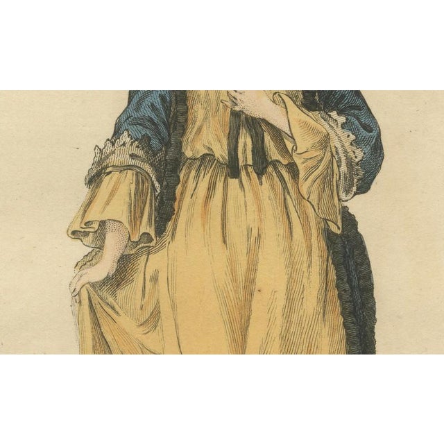 Mid 18th Century European School, Venetian Morning Dress Costume Print Lady of Venice Fashion, 1749, Paper For Sale - Image 5 of 11