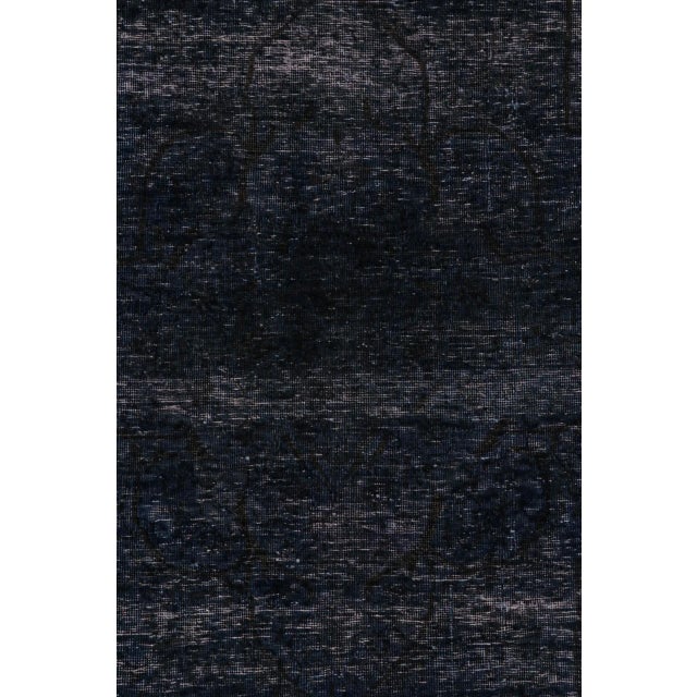 1970s Vintage Persian Rug in Blue and Black by Rug & Kilim For Sale - Image 5 of 7