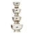 Set X 4 Nantucket Yacht Club Pewter Stacking 4th of July Trophy Bowls W/ Enamel Nyc Burgees For Sale
