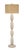 Almond Floor Lamp, White Washed Wood For Sale