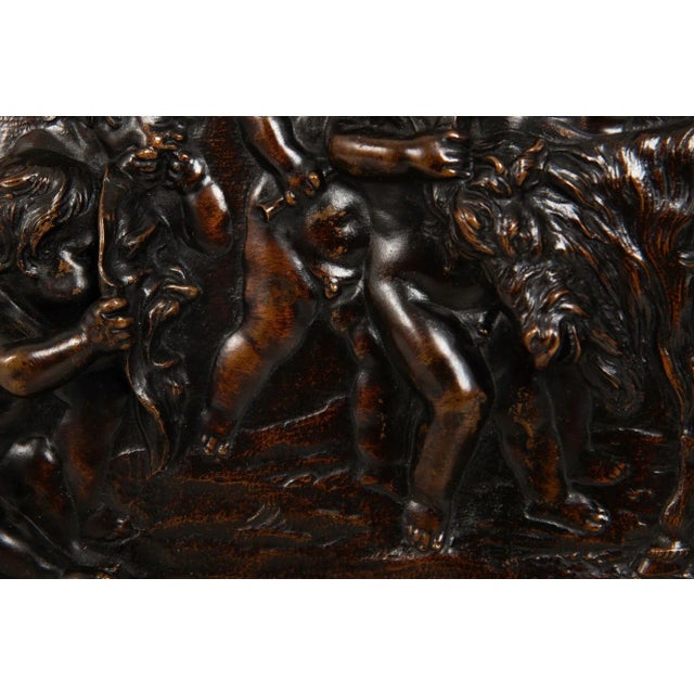 18th Century Rare 18th Century Bachanalia Plaque of Putti Tormenting Goat After Duquesnoy For Sale - Image 5 of 16
