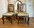 Four original Baroque chairs, circa 1760 Walnut Height: 106 cm Width: 54.5 cm Depth: 50.5 cm Seat height: 53.5 cm Signs of...