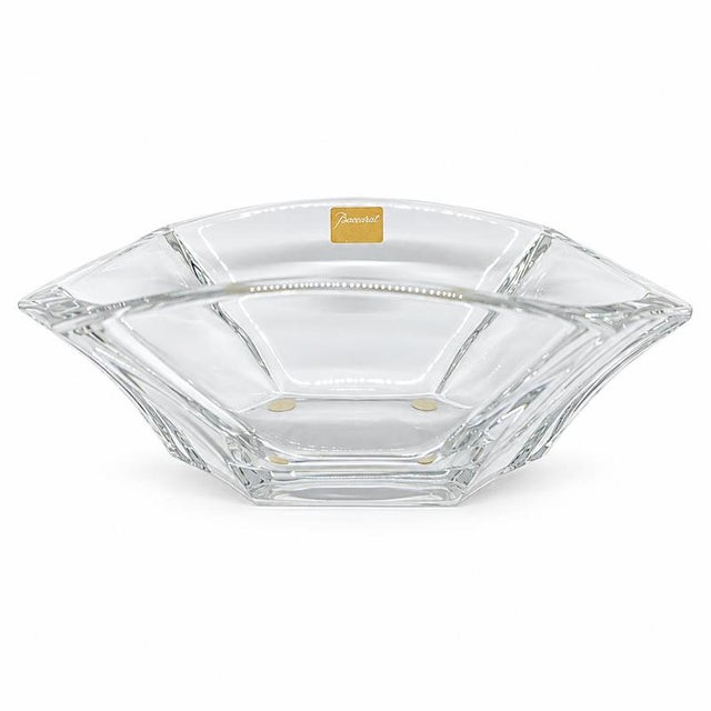 Baccarat - "Ginkgo" Crystal Glass/Vide-poche - Thomas Bastide - France, late 20th century. Decorative glass or vide-poche...