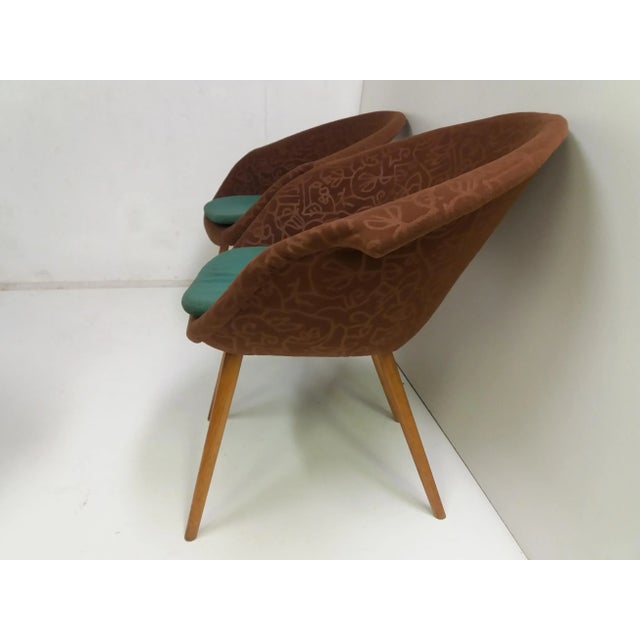 Armchairs & Coffee Table by Navratil, Czechoslovakia, 1960, Set of 3 For Sale - Image 3 of 4