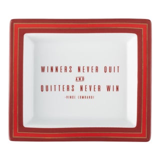 Vince Lombardi Wise Sayings Gentleman's Trinket Tray by Kenneth Ludwig Chicago For Sale