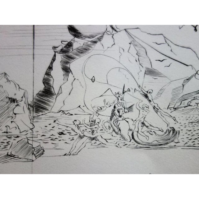 Salvador Dali, Beach in Cadaques, Original Dry Point For Sale - Image 7 of 12