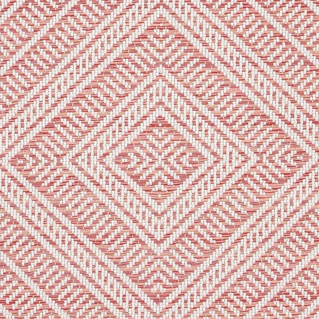 Rustic Sample - Schumacher Tortola Indoor/Outdoor Fabric in Coral For Sale - Image 3 of 4