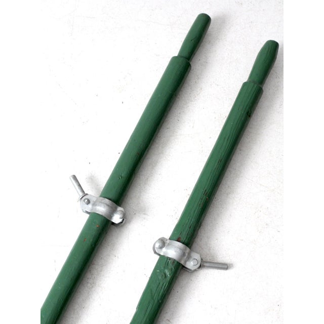 Wood Vintage Painted Wooden Oars Pair For Sale - Image 7 of 11