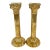 Vintage Solid Brass Neoclassical Column Style Candlestick Holders - A Pair For Sale